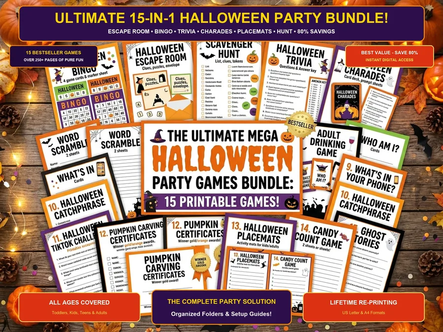 12-in-1 Halloween Party Games Mega Pack